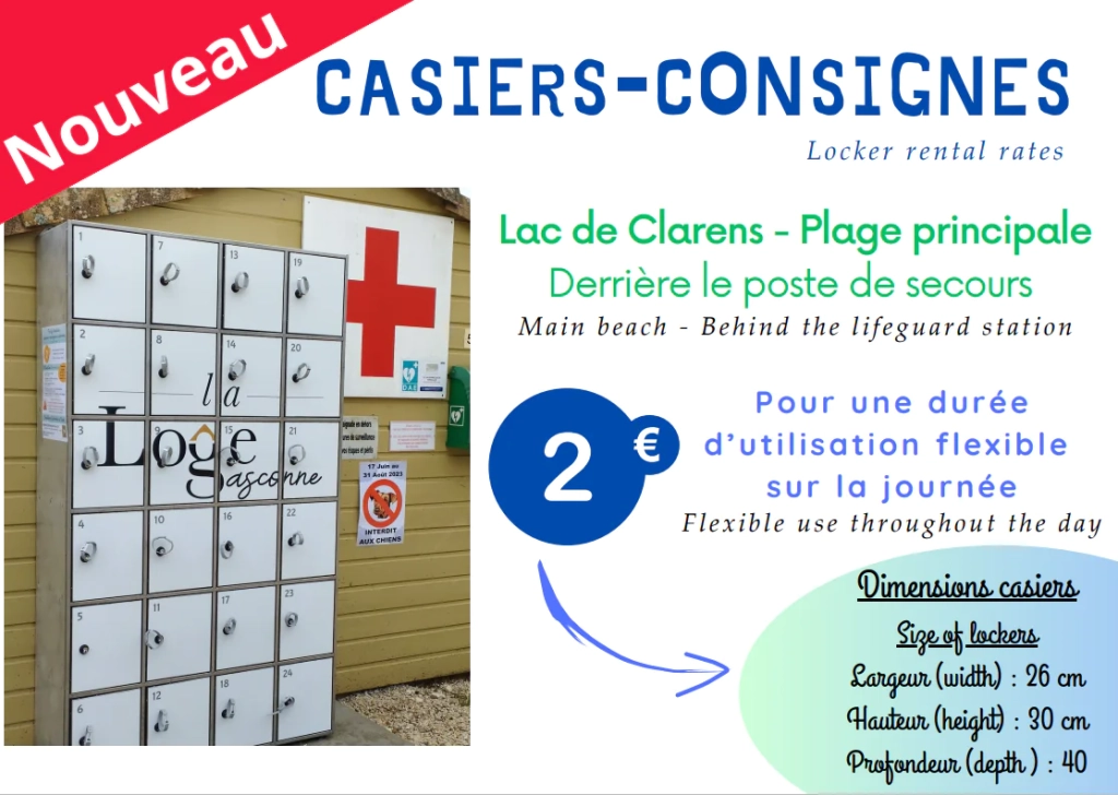 Nouveau service de consigne à proximité de notre parc
